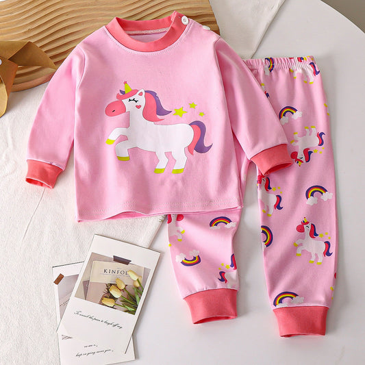 Children's Pure Cotton Cartoon Trouser Suit