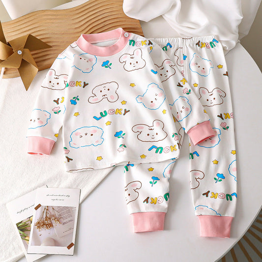 Children's Pure Cotton Cartoon Trouser Suit